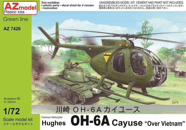 1:72 AZ Models 7426 Hughes OH-6A Cayuse Over Vietnam