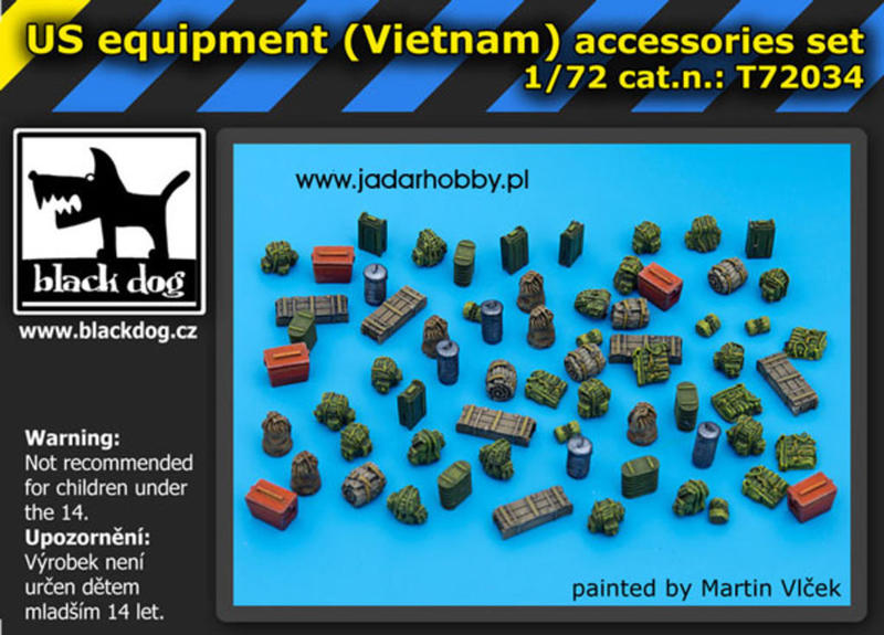 Black Dog T72034 1:72 US equipment (Vietnam) accessories set