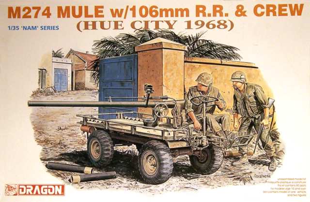 Dragon 3315 M274 Mule w/106mm R.R. & Crew (Hue City 1968) 1:35